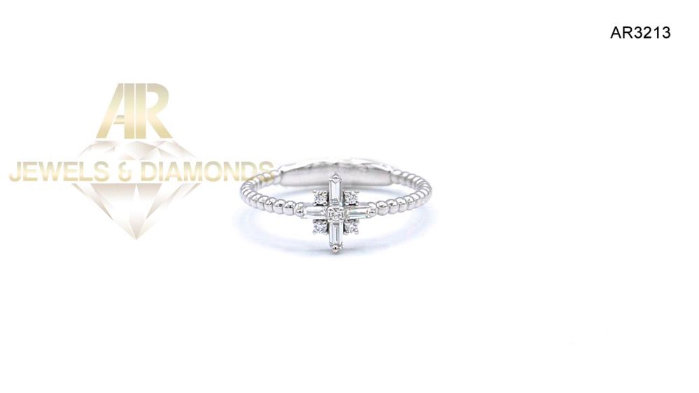 Inel Aur Alb cu Diamant model nou ARJEWELS(AR3213)