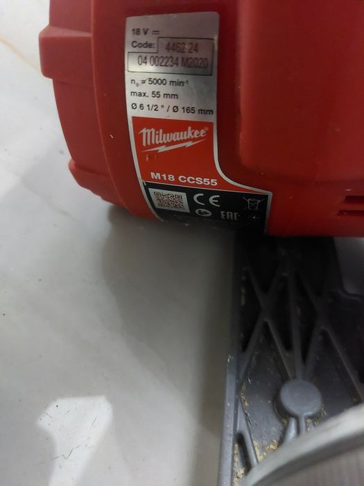 Circular milwaukee m18 ccs55