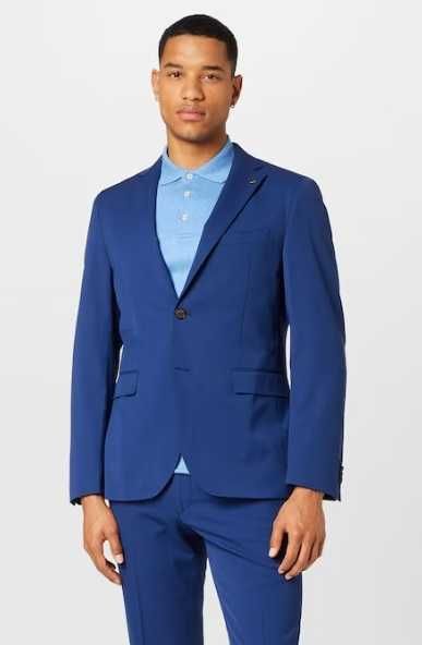 Sacou blazer slim 42 XL premium DIGEL lana moale albastru royal