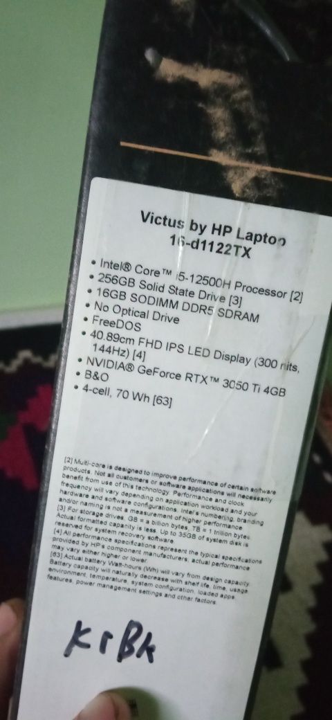 HP vectus 16 256ssd