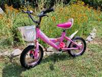 Bicicleta fetiță cu roti ajutătoare utilizata