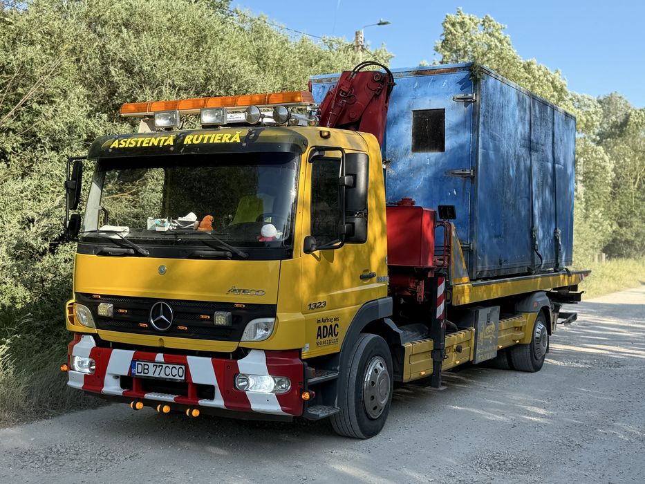 Mercedes Atego 1323autoplatforma  macara furca platou