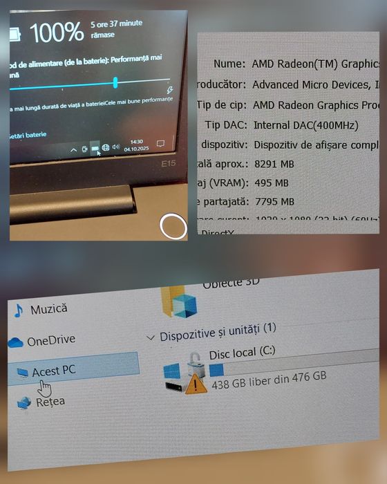 Laptop Thinkpad E15 AMD Ryzen 5 4500U 16gb ram 512gb ssd