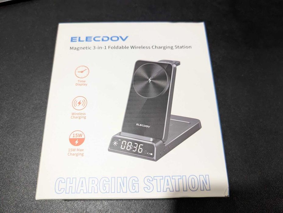 Магнитно безжично зарядно за Samsung, 3 в 1 Mag Safe