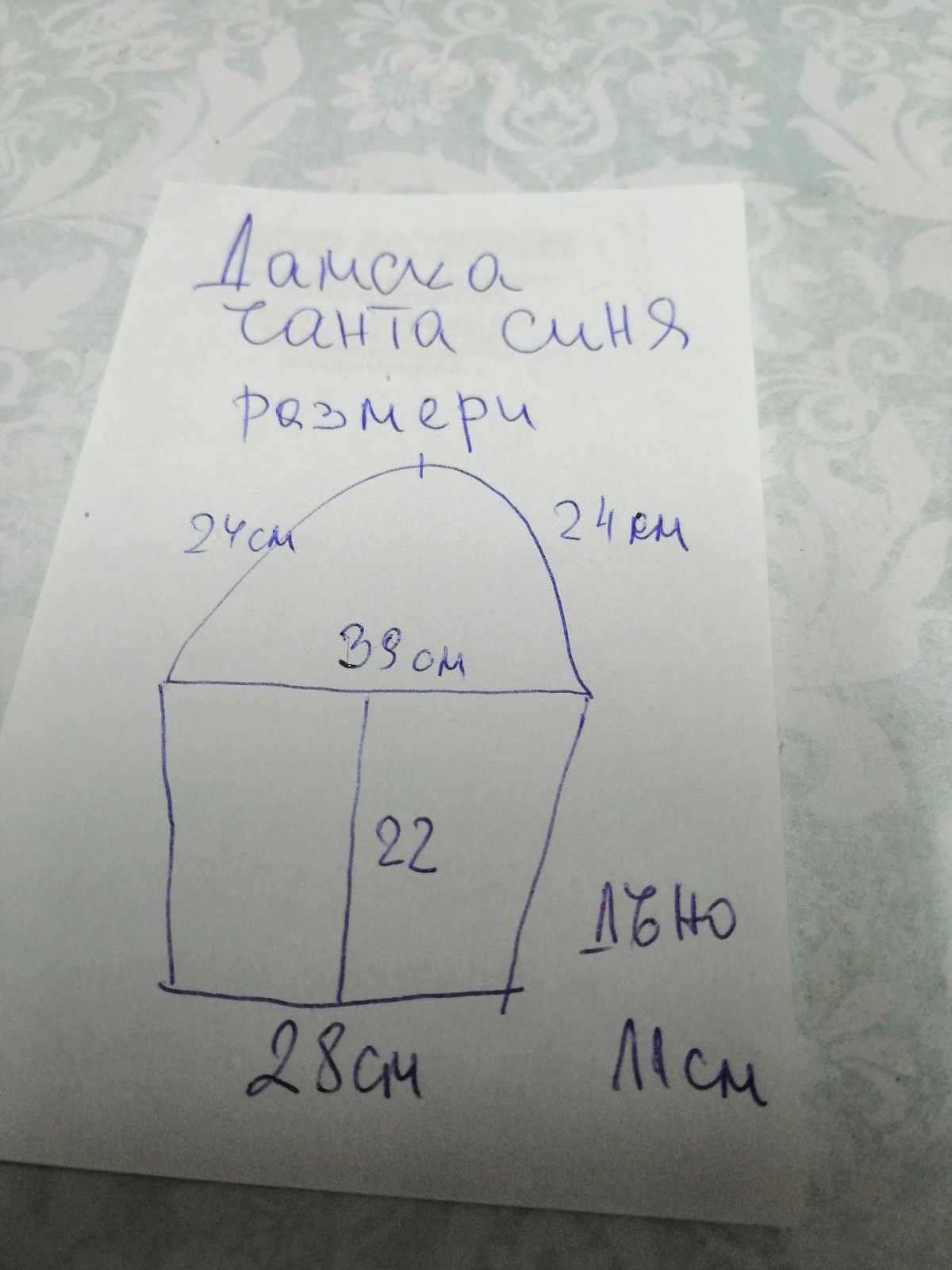 Дамска чанта синя