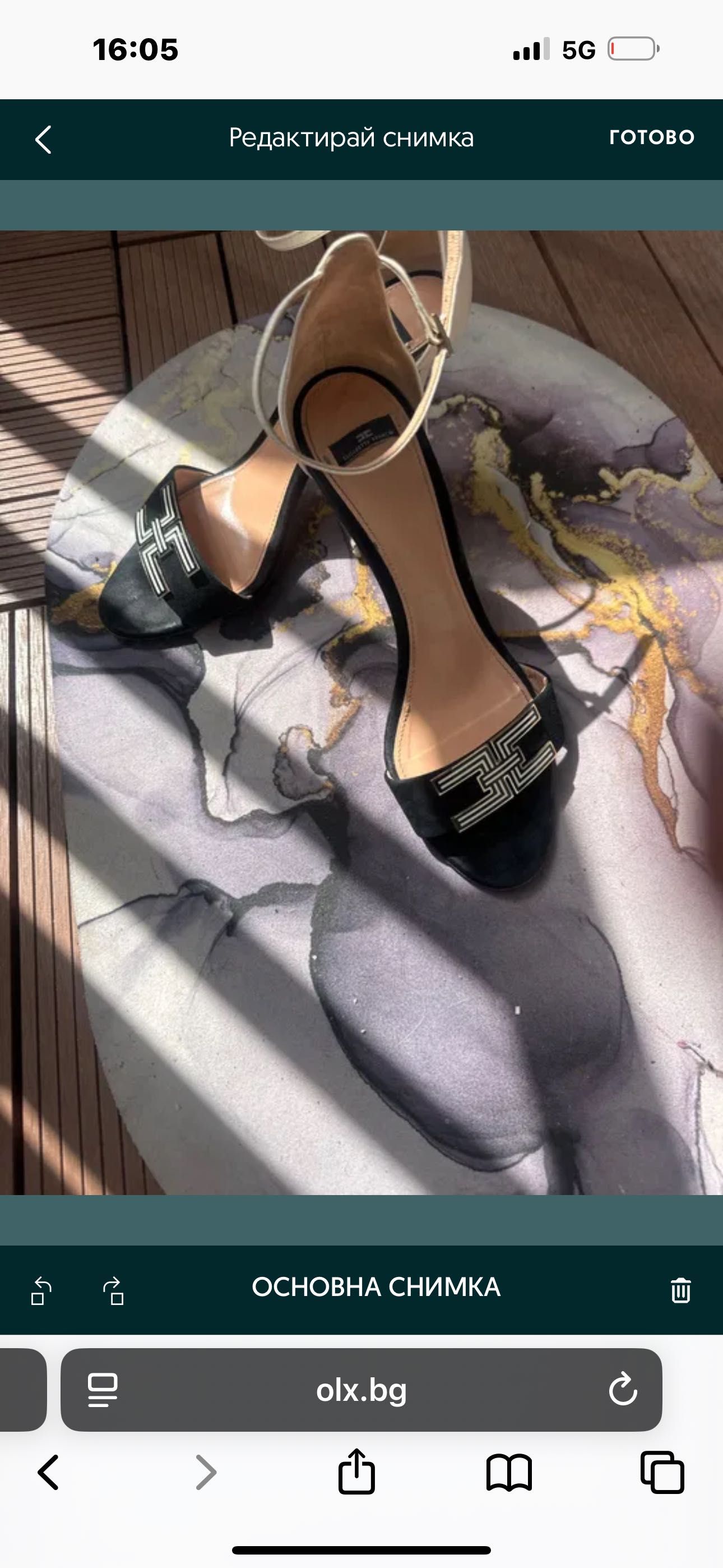 Elisabetta Franchi 38-39 Кожени оригинални сандали