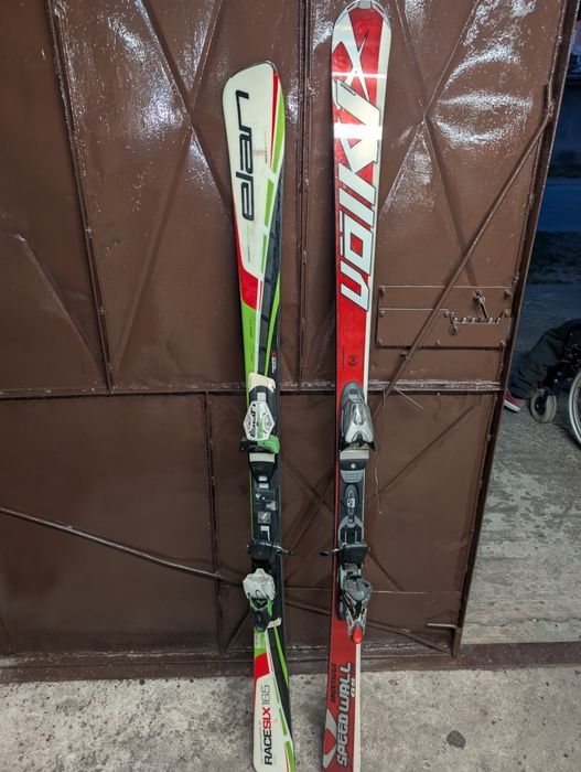 Schiuri Volkl Racetiger Wallrider 175 și bețe Leki