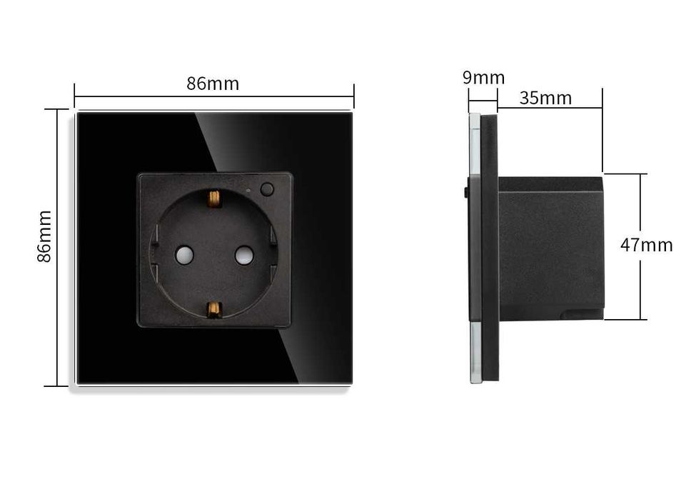 Сензорен ключ за осветление - тъч скрийн стъклен ключ за осветление