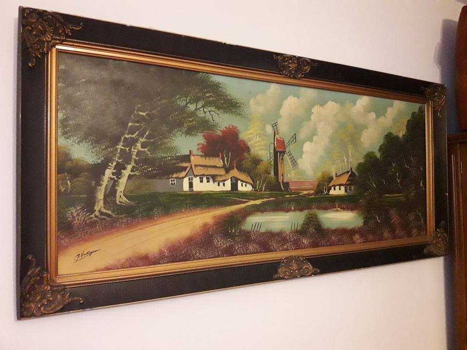 Tablou semnat foarte bine conservat pictura pe panza