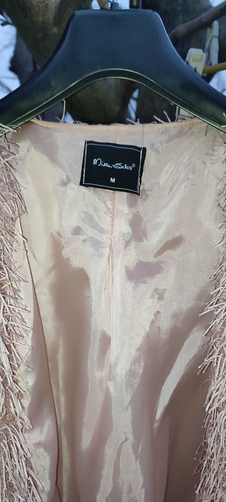 Jacheta/ cardigan Miss Selens roz pudrat sidefat