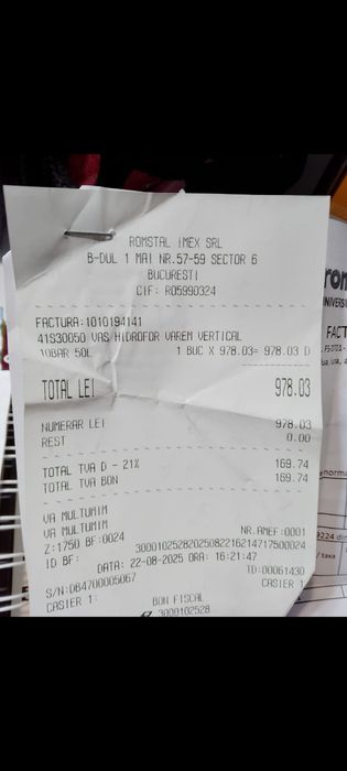 Vând vas de expansiune