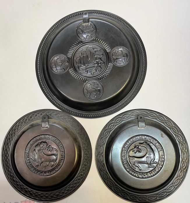 Чеканка по меди. Тарелки декоративные.