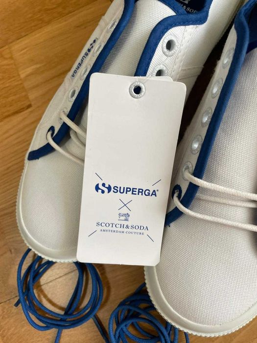 Scotch & Soda sneakers albi | Mărimea 40 | Noi + șireturi extra