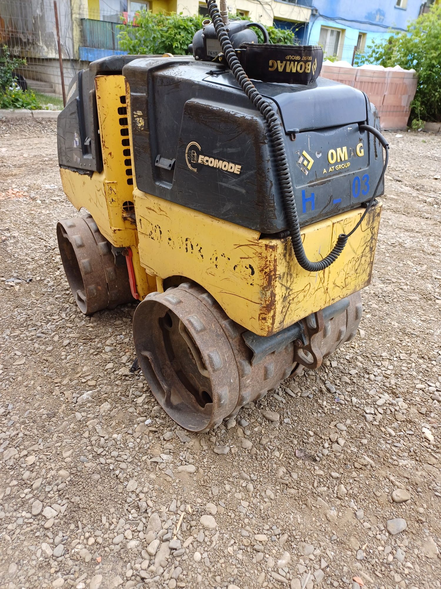 Cilindru compactor bomag, cu telecomanda