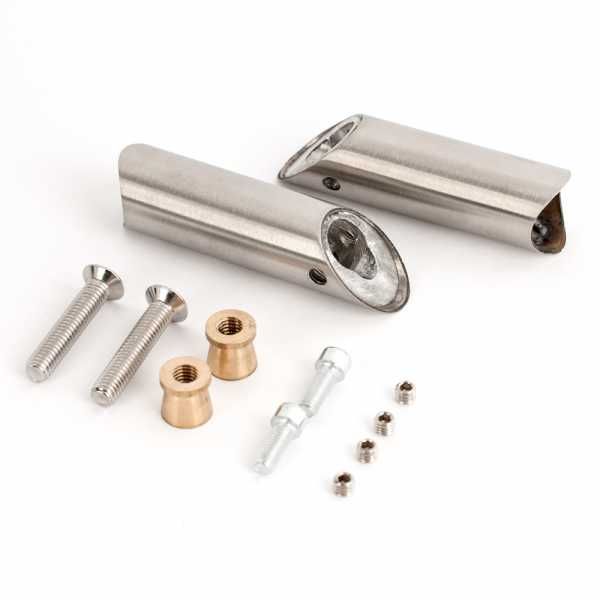 Maner tragator inox satinat, L: 500mm, diam.32mm, asezare inclinata