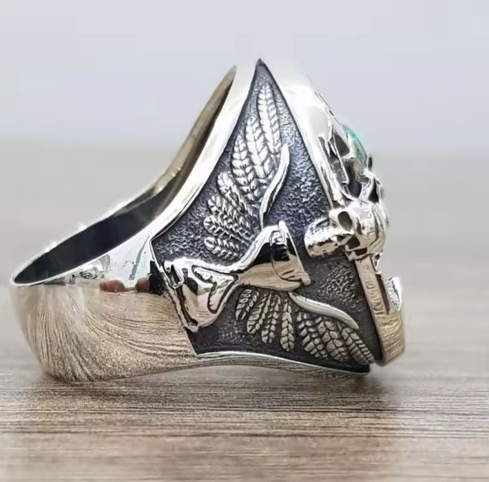 Inel bărbați stainless skull memento mori men 2025 premium ring