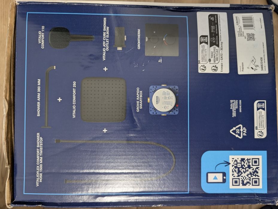 NOU - Set Coloana Sistem de Dus incastrat Grohe Precision Cube Thermos