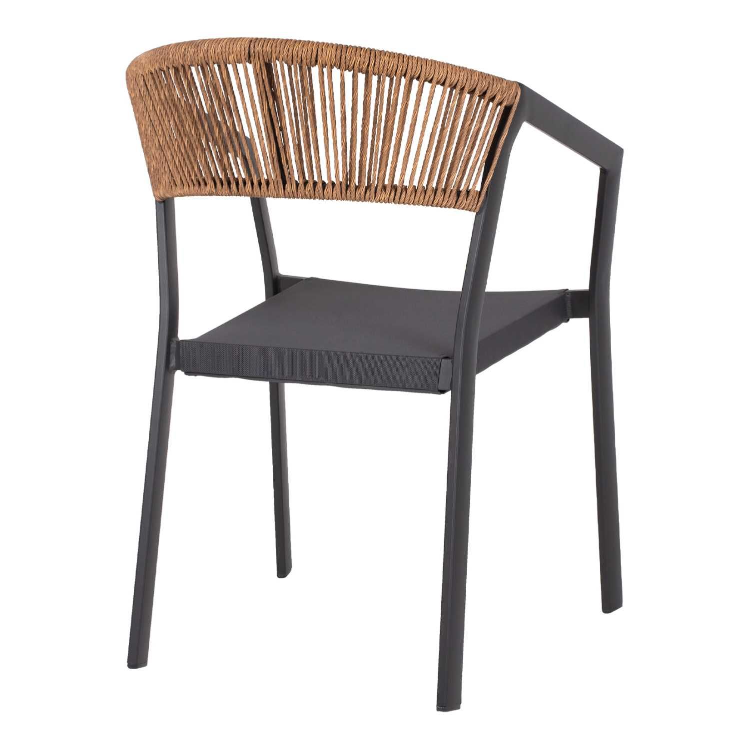 Градински стол-кресло HM5891, Алуминий и синтетичен ратан, 4 цвята