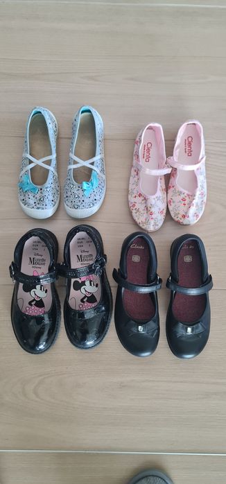 Кожени обувки Clarks Кларкс и Disney Мини маус 33-34 + ПОДАРЪЦИ