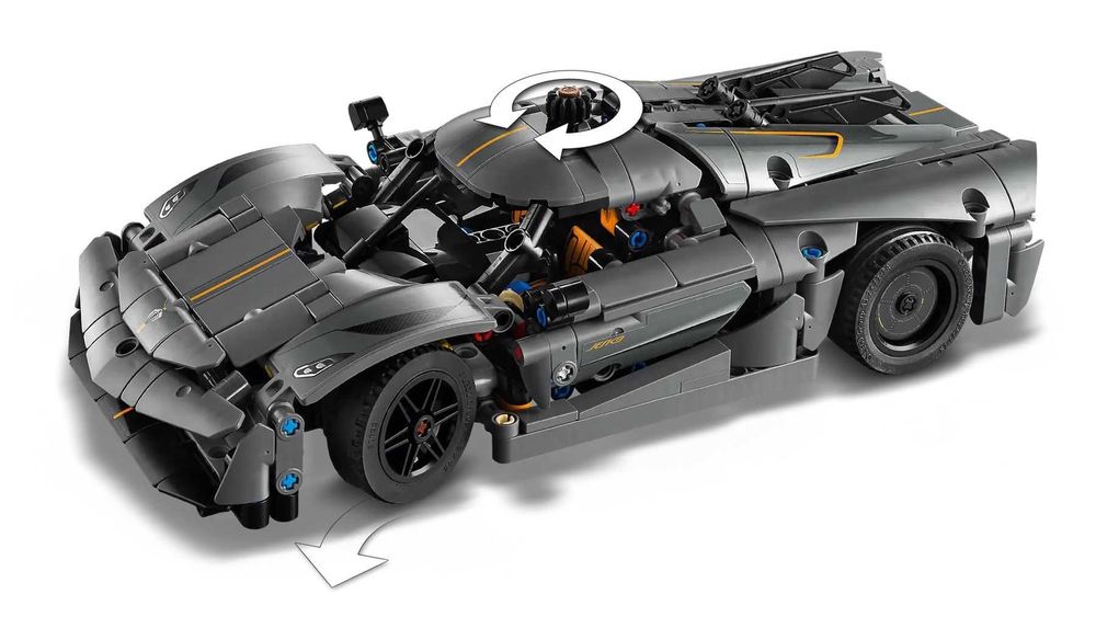НОВО LEGO Technic 42173 - Сива хиперкола Koenigsegg Jesko