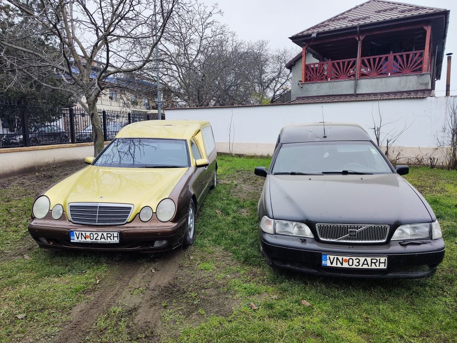 Mașina funerara mortuara Mercedes Volvo