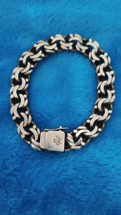 Brățară argint Texco cu legături duble, Mexic.