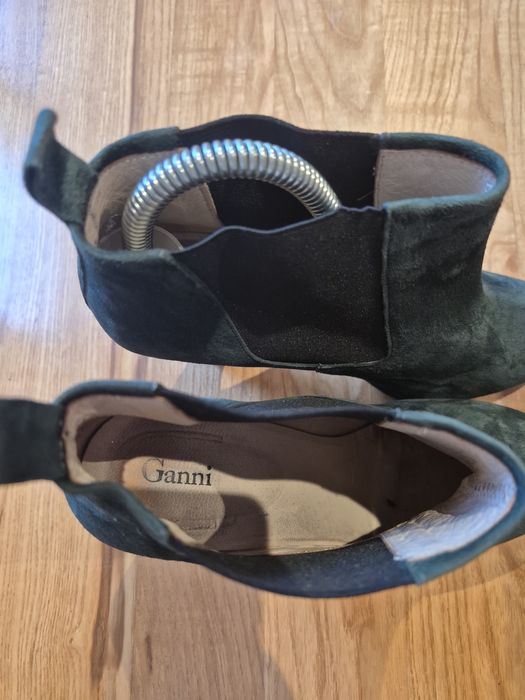 Botine din piele intoarsa Ganni