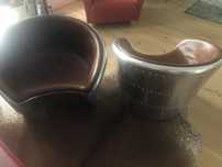 2 fotolii metal si piele
