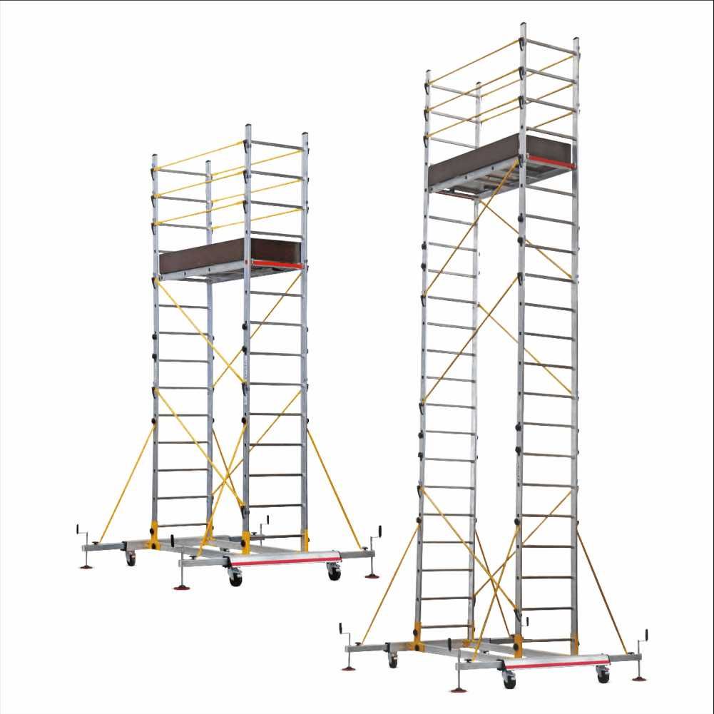 Schela mobila profesionala Bisonte TeleSM SM460 din aluminiu max 4.16m