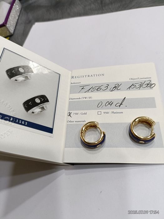 Vind cercei originali Faberge din aur 18kt