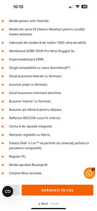 Geaca schi Arcteryx Sabre