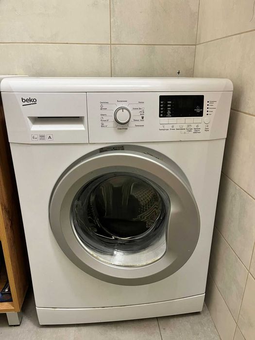 Стиральная машина Beko 6 кг - полностью рабочая и идеальное состояние!