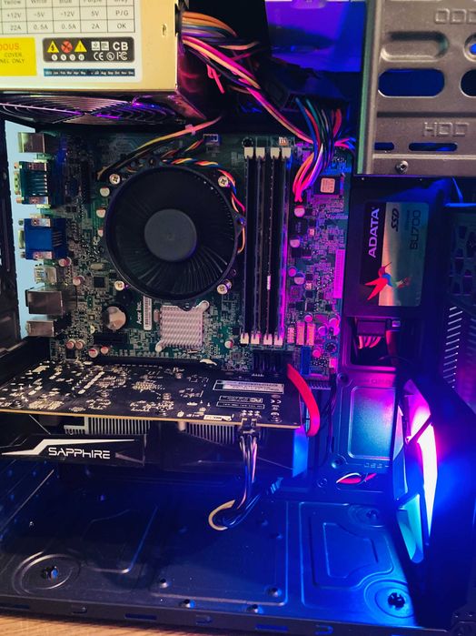 Геймърски Xeon E3 1220 V3(I5 4570) ,RX 560 4GB,16GB RAM,128 SSD+500HDD