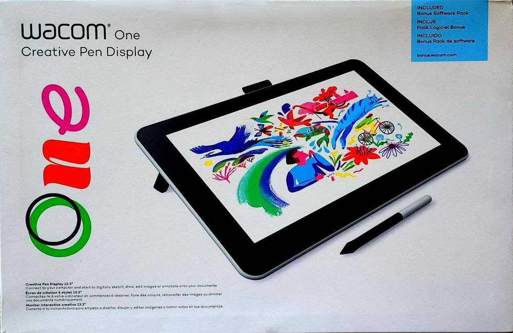 Планшет, Wacom One HD Creative Pen Display, ПОЧТИ НЕ ИСПОЛЬЗОВАННЫЙ