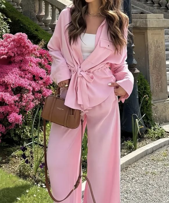 Дамски комплект/сет розово НОВ