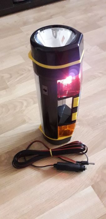 Lanterna lampa fluorescenta semnalizare luminoasa si sonora