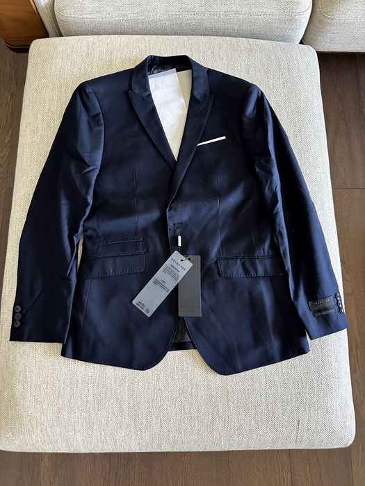 Новый мужской пиджак Selected шерсть и шелк приталенный S (170/92)