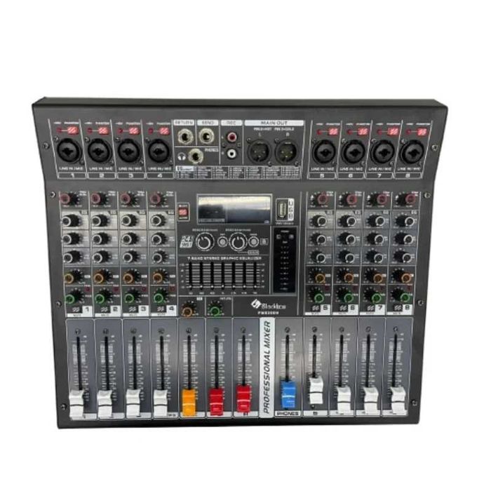 Mixer audio 2 x 550w amplificat boxe pasive 8 canale consola DJ USB
