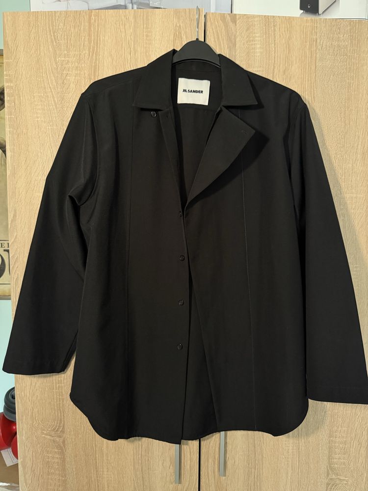 Camasa asimetrica tip Overshirt din lana - Jil Sander - marime L