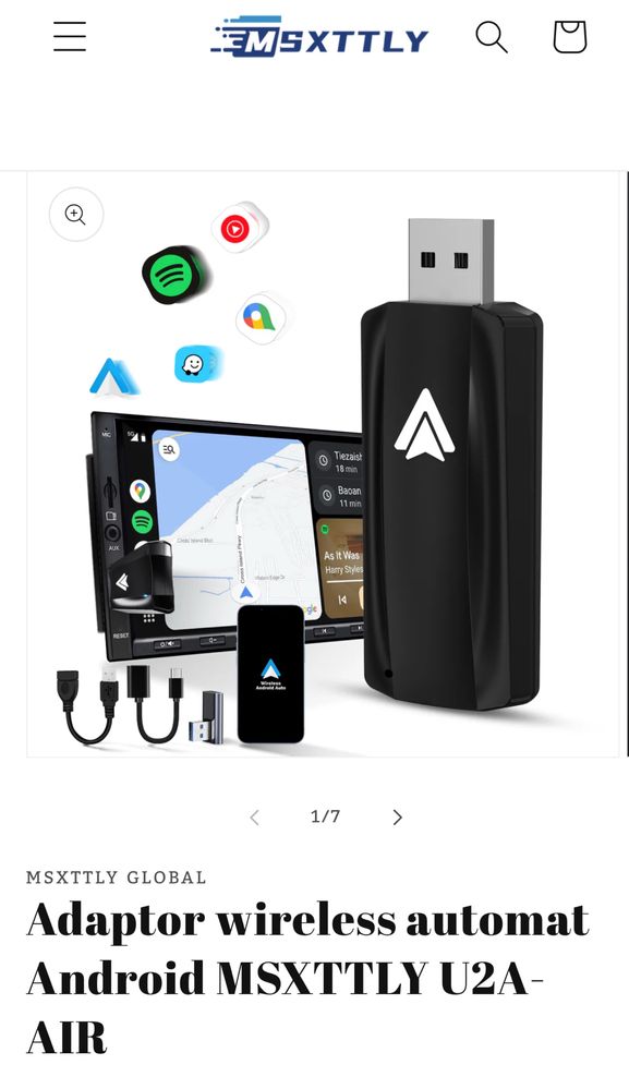 Android Auto Stick MSXTTLY, Wirelles, U2A-Air, NOU Sigilat