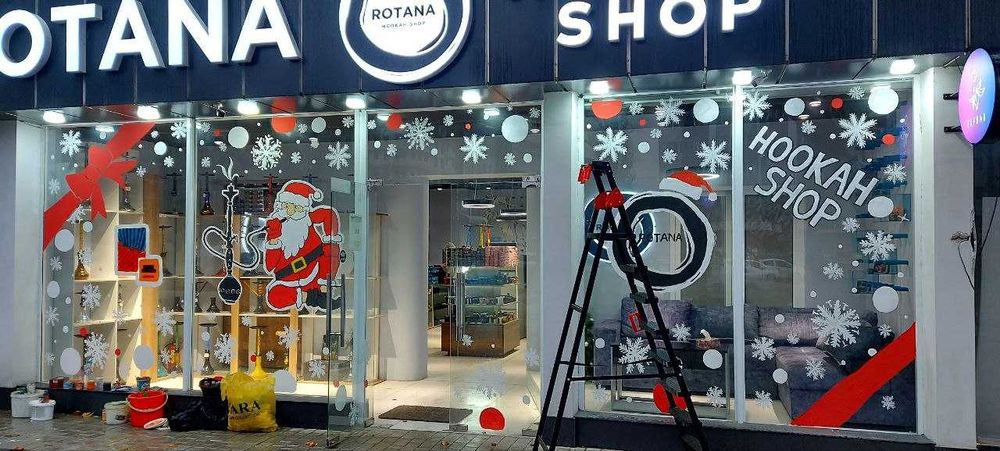 Yangi yil oynaga rasm chizamiz Rassom Рисовать Новый год окно Художник