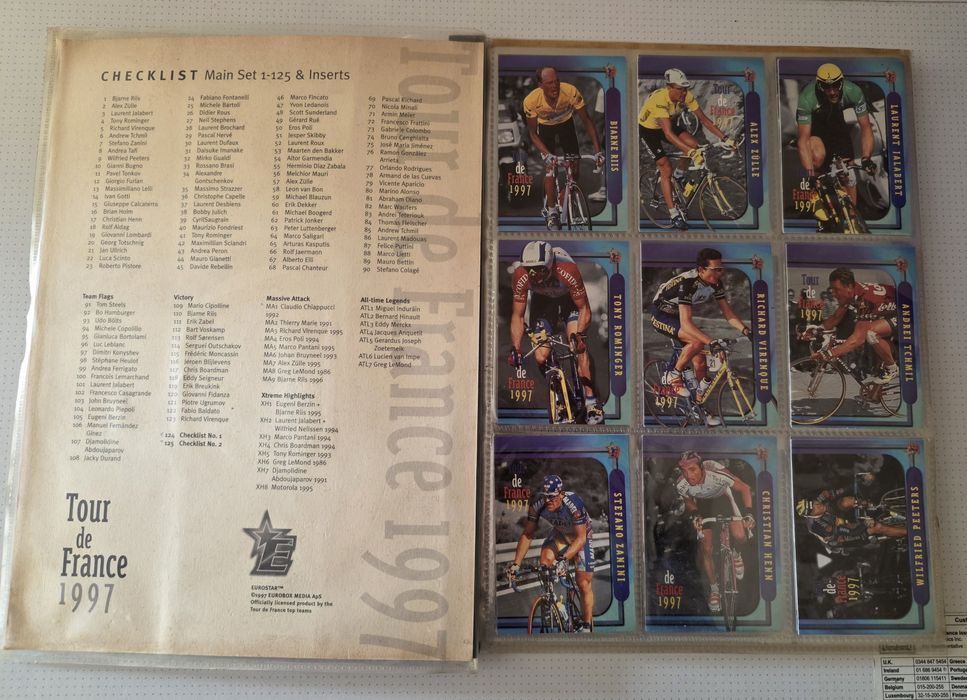 Album Cartonase Tour De France 1997 Eurostar Eurosport Panini Copii
