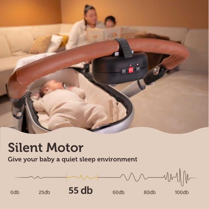 Автоматична бебешка люлка ZAZU Robby