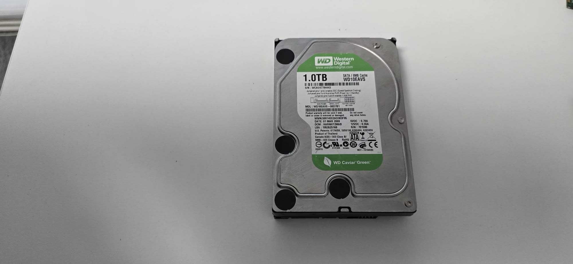 HDD Western Digital Caviar Green 1TB SATA – 3.5”, 64MB cache