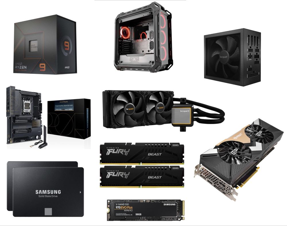 Професионален и Геймърски компютър с Ryzen 9 7950X в кутия Cougar