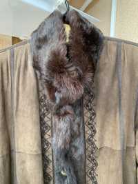 Луксозно, леко, кожено палто ЕU 46 с две лица.