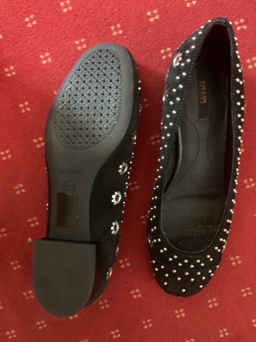 Balerini GEOX din piele cu capse, tinte