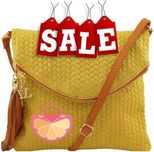 %ПРОМО% TUSCANY LEATHER – Плетена чанта от ест. кожа 23х20X2 см нова