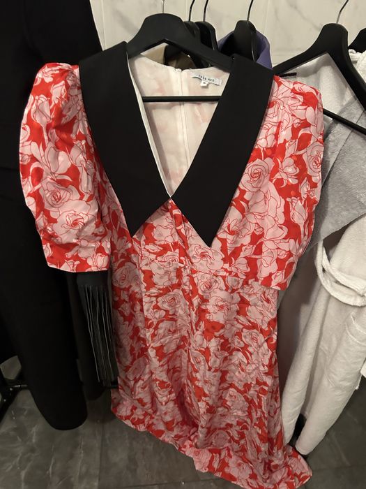 Красное платье вискоза S