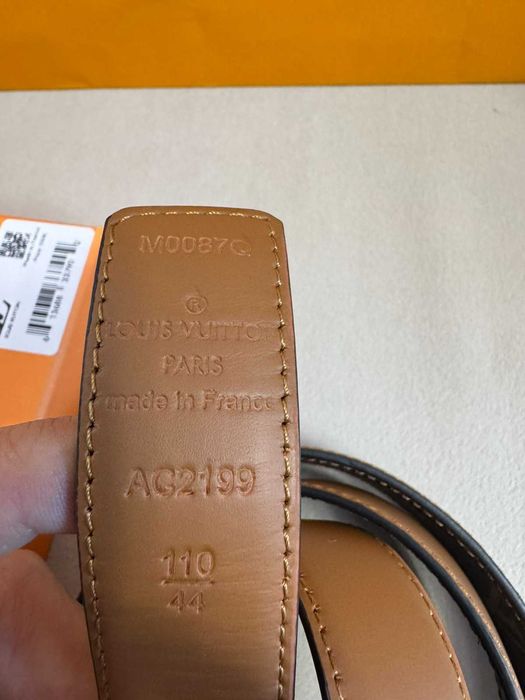 Louis Vuitton-Чисто нов оригинален дамски двулицев кожен колан 110 см